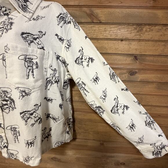 BDG Urban Outfitters Men’s Western Flannel Shirt Size M Cowboy NWT - Picture 5 of 14